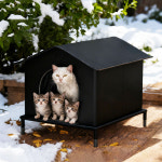 길고양이 길냥이 고양이 겨울집 야외 실외 방수 단열 비닐 따숨 하우스 길양이 집 겨울나기 : 온리웰