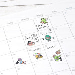 [일본수입문구] 마인드웨이브 뒹굴뒹굴 휴일.ver 씰 스티커 일상 먼슬리 다꾸 다이어리 : 무르무르상점