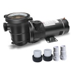 지상 수영장용 2 가변 2단 풀 펌프, 115V, 5160 GPH, 1.25인치 호스 어댑터 및 1.5인치 파이프 피팅, DoE/CEC 준수 1.5 -dual Voltage : 생톡
