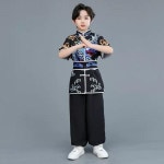 중국 어린이 전통 태극권 우슈 쿵푸 무술 세트 빈티지 퍼포먼스 용 프린트 2024 : 고래총판