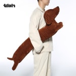 Tbh Brutalist 닥스훈트 인형 베개 애착인형 강아지 인형 쿠션 낮잠 베개 소파쿠션 : 뜨뜨존