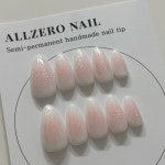  딸기치크 수제네일팁  [ 치크네일 / 시럽네일 / 글리터네일 ] : ALLZERO NAIL