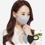 [KF80] 컬러4종 10매 시노텍스 미세먼지차단 귀편한 덴탈처럼 숨쉬기편한 마스크 : 시노텍스