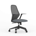 YBYB 사무실 의자 사무실 의자 사무실 가구 리클라이닝 컴퓨터 의자 가정용 들어 올리고 회전하는 점심시간 넷팅 학생 등받이 컴퓨터 의자... 