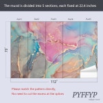 PYFFYP- 대리석 벽지 추상 질감 벽 벽화, 가 아닌 침실용  P019 112 x 73 : 픽코어1