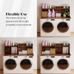 위한 가장자리 미끄럼 방지 패드가 있는 의류 레일 세탁 토퍼가 유니언 2단 조리대 (러스틱 브라운, 전체) Rustic Brown Full : 블루버드1