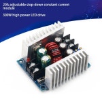 DC-DC 조절식 스텝 다운 벅 컨버터 모듈, 정전류 전압 조정기, 전원 공급 장치 드라이버, 2X, 300W, 20A : 스마트랩팩토리부천