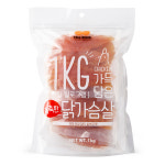 슈퍼츄 일킬로그램 강아지 대용량 간식 반려견 촉촉한닭가슴살, 1kg, 1개 : 와이즈테일