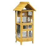 대형 실목 야외용 반려조 전용 하우스형 새장 미디엄 새장  아사쿠사 그린 L-대형 : 제제몰2