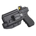 IWB Kydex 손전등 은폐형 운반 홀스터 글록 17 19 19X 22 23 31 32 45 w Olight PL 2 Pro 3 3R 3S 발키리 Black Kydex Left : sellna64