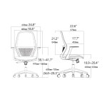 YBYB 사무실 의자 사무실 의자 사무실 가구 리클라이닝 컴퓨터 의자 가정용 들어 올리고 회전하는 점심시간 넷팅 학생 등받이 컴퓨터 의자... 