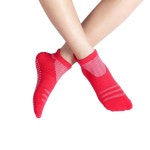 여성용 펀덴시 논 슬립 요가 양말, 그립이 있는 필라테스 비크람 피트니스 양말용 미끄럼 방지 양말 Multicolored(3pairs) 9-11... 