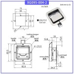 사각 패널 잠금 304 스테인리스 스틸 Rv 트레일러 도어 차량 공구함 캐비닛 1Pcs(XG095-004-2) XG095-004-2 : 도도 럭스