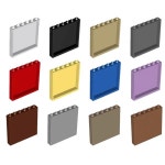 20PCS MOC 벽돌 1x6x5 창 유리 집 벽 59349 빌딩 블록 패널 조립 액세서리 호환 가능 : 범이소마켓