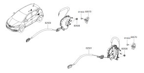 QM3/뉴QM3 도어록크-뒤문 운전석(2014.02.19이후) : 르노코리아 SM오토몰