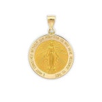 남성 또는 여성용 RP 리얼 14K 골드 펜던트, 성모 마리아 회중 정통 가보 품질 옐로우 골드, 프리미엄 주얼리 박스 포함, 미국 수공예... 