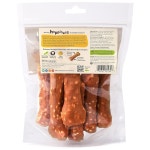 펫 앤 쉐이핑 롱래스팅 츄즈 개 간식 - 치킨 랩드 생가죽 6 뼈 4인치 길이 : MJSHOP013