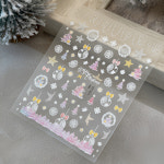 네일스티커 겨울 핑크스노우 : 네일장터