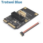 미니 PCIE   19핀 2포트 USB3.0 어댑터 확장 카드 라이저 Express 5Gbps 컨버터 4핀 전원 : 일일세계로