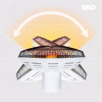 이엠디 세라믹 스탠드형 전기히터 EMD-H2601(화이트) : 이모던몰