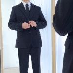 울 캐시미어 겨울 장례식정장 검정정장, 블랙수트 검은색 장례식장 양복 : 메이크미리츠