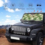 BLDKORUER 그린 팜 카 윈드실드 선쉐이드 앞 유리창 쉐이드 커버... 내부 포트텍터가 차량용 자외선을 차단합니다 S Multi1001 : 조이로드1