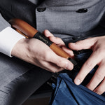 고티바쉬 레더그립 튼튼한 대형 명품 고급 자동 장우산 방풍 120cm 판촉물 답례품 각인 (G6102) : Gotivathy