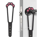 고양이 문 손잡이 래치 조절 가능한 개 문 탄성 게이트 플렉스 래치 스트랩 개를 애완 동물 게이트 공급으로부터 차단 bla  3pcs : 픽미픽미픽미7