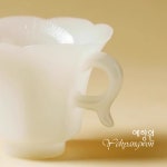 [다도 다기] 예향원 핸드메이드 중국백 빙종옥 플라워 찻잔 40ml C-5764 : 예향원