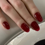 톤업 레드 원컬러 수제네일팁 시럽 네일 R01 미니오발 : 팁리스트 수제네일팁