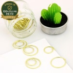 분홍색 원형 금속 종이 클립 꽃 책갈피 골드 문구 사무실 액세서리 메모 H0081 팩당 20 개 : 삼십룡산업