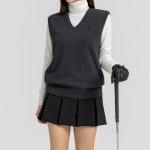 베러투데이 여성 프리미엄 V넥 니트 조끼 : 베러투데이 스토어
