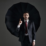 고티바쉬 레더그립 튼튼한 대형 명품 고급 자동 장우산 방풍 120cm 판촉물 답례품 각인 (G6102) : Gotivathy