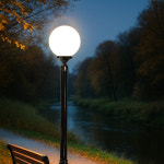 전기 가로등 14인치 전원주택 단지 테라스 주차장 산책로 공원 광장 조명 35호 4M : 공간하우스