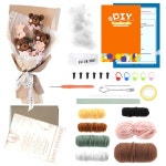 FLYY-꽃 꽃다발 크로셰 키트 성인 및 초보자용 액세서리 단계별 설명서(곰/스타일) : 에스디산업4