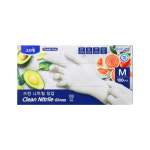 크린랩 크린 니트릴 장갑 100매 M(중형), 화이트, 1개 : 봉구네마트