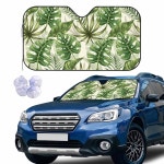 BLDKORUER 그린 팜 카 윈드실드 선쉐이드 앞 유리창 쉐이드 커버... 내부 포트텍터가 차량용 자외선을 차단합니다 S Multi1001 : 조이로드1