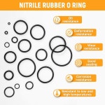 Hotech 419피스 미터법 오링 키트 - 32사이즈 세탁기 세트(3mm-50mm) - 수도꼭지 수리, 배관 및 자동차를 위한 범용 NBR 고무 씰 모음... 