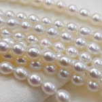 담수 진주 5mm 최상급 광택 라운드 진주목걸이 만들기 천연 재료 부자재 : 애플369