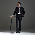 고티바쉬 레더그립 튼튼한 대형 명품 고급 자동 장우산 방풍 120cm 판촉물 답례품 각인 (G6102) : Gotivathy