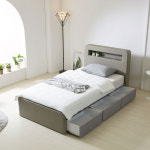 바림가구 한아름 슈퍼싱글 수납침대 평상형 수납장 침대프레임 SS : 바림가구