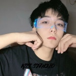 조명 남자 루미너스 야광 변경 사이버 EL MaxLax 빛나는 블라인드 발광 다채로운 파티 블라인드 루미너스 레드 안경 : MAAYHO02