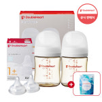 더블하트 모유실감 제뉴인화이트 160ml 트윈세트 (젖병2+젖꼭지2)+유아 섬유세제 1L : 더블하트 온라인 공식대리점
