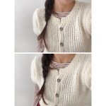 허그미 퍼프 니트 반팔 가디건 A0938 : 어썸하비