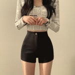 여성 하이웨스트 스판 스키니 캐주얼 팬츠 : 천앤브릭 유한회사