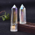 1PC 자연 오라 세련된 석영 타워 크리스탈 인테리어 에너지 스톤 포인트 클리어 차크라  Aura Clear Quartz 50 60mm : 알루렌
