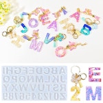 S0173 에폭시 실리콘 알파벳 금형 번호 실리콘에 Stampi DIY 공예 편지 Moule Resine 키 체인 쥬얼리 만들기위한 : 이지종합몰 EZ