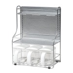 진주 금속 주방 저장 2 조미료 스탠드 3 단 H-7487 실버 : Reuseshop BB