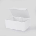 지오토 9 25 6 7 3 93인치 23 5 17 10cm A5 딥 럭셔리 화이트 마그네틱 클로저 접이식 선물 상자 Black : 톰앗호샵