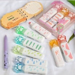 DS Q7 고양이 형광 라이너 디자인 컬러 세트 하이라이터 마커 그라데이션 F7779 Blue set : 피규픽 크래프트